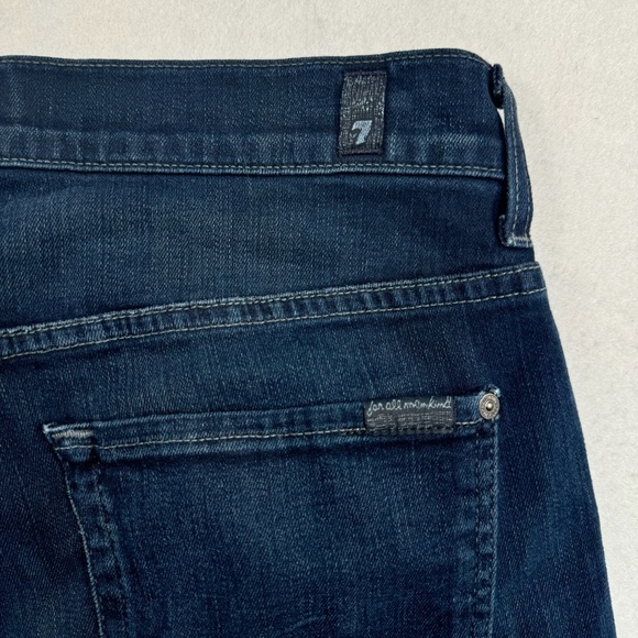 7 For All Mankind Relaxed Straight Leg Jeans Mens Size 33 Dark Blue Mid Rise - Picture 13 of 13